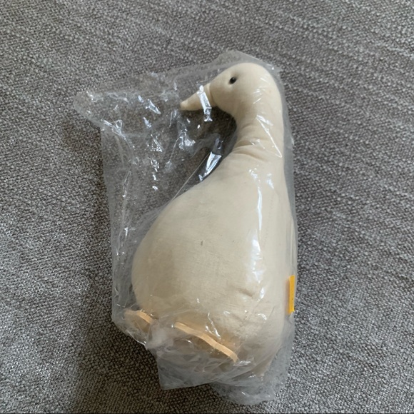 2 Vintage Fibre Craft Barnyard Animals Cow & Goose Cloth Stuffed Farm Animal 80s - Picture 10 of 16